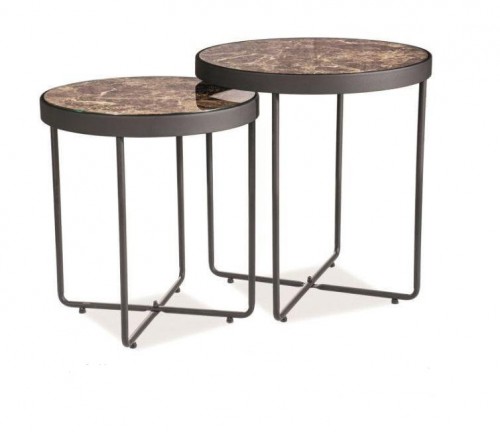 Журнальный стол Manta Signal Мрамор / Черный